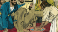 Assistir Jesús les lava los pies a sus seguidores (Juan 13.1-17)